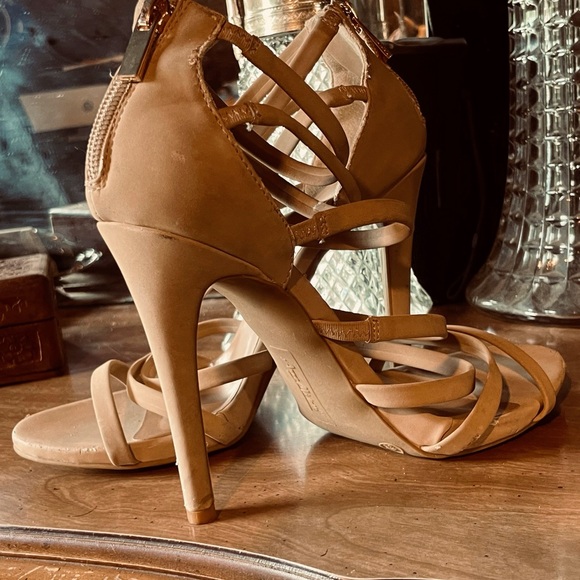 Gently used, almost like new Anne Michelle strapped nude heels. - Picture 4 of 4